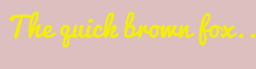 Image with Font Color F4EF00 and Background Color DDBFBF